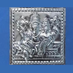 Inscription of Lord Lakshmi Narayanan on Silver Plate