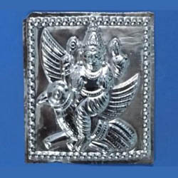 Inscription of Lord Lakshmi Saturn on Silver Plate